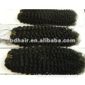 virgin indian remy weft hair curly jet black
